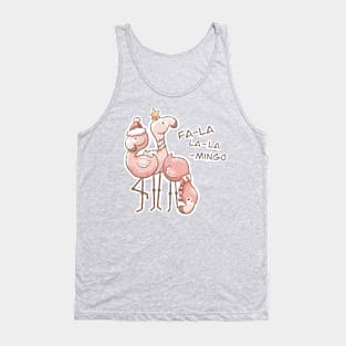 Christmas Flamingos, Fa-la-la-la-mingo Tank Top